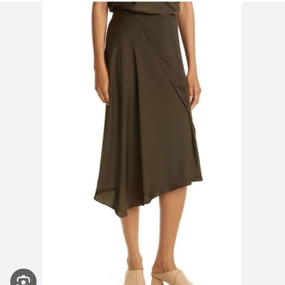 VINCE ASYMMETRIC DRAPE SKIRT Womens Size 12 - Picture 1 of 9